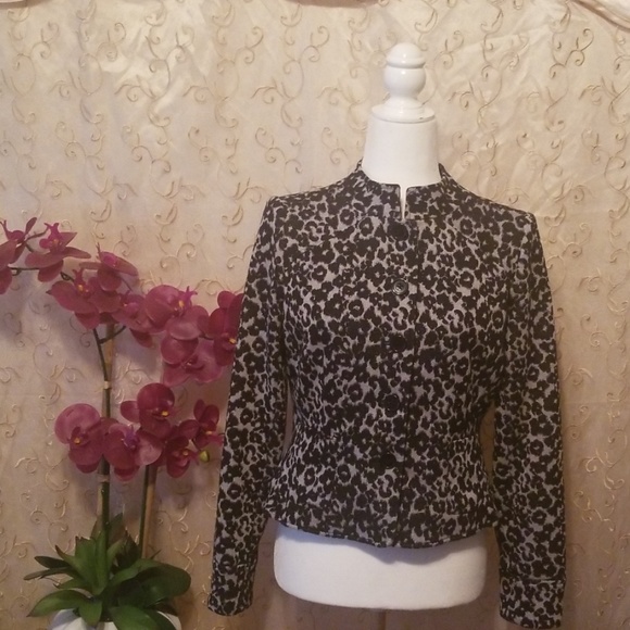 ECI Jackets & Blazers - ECI New York Cheetah Pattern Metalic Blazer Size 4